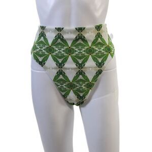 Nomads Womens Current Bikini Bottoms II - Pothos Print + Nephrite Size 4XL